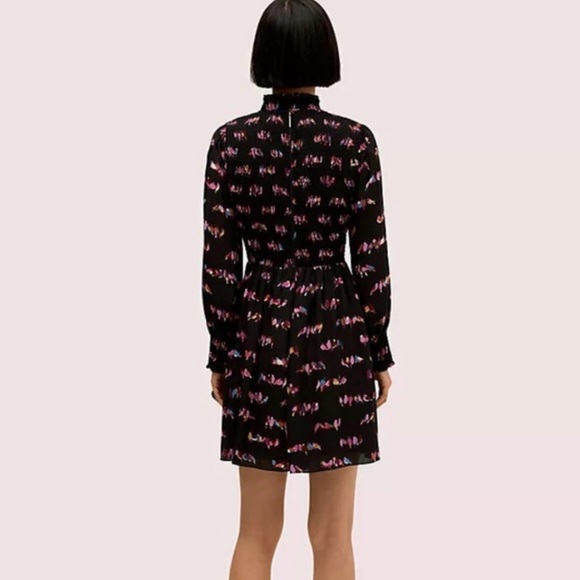 Kate Spade Love Birds Smocked Dress Size 8 - Picture 2 of 10